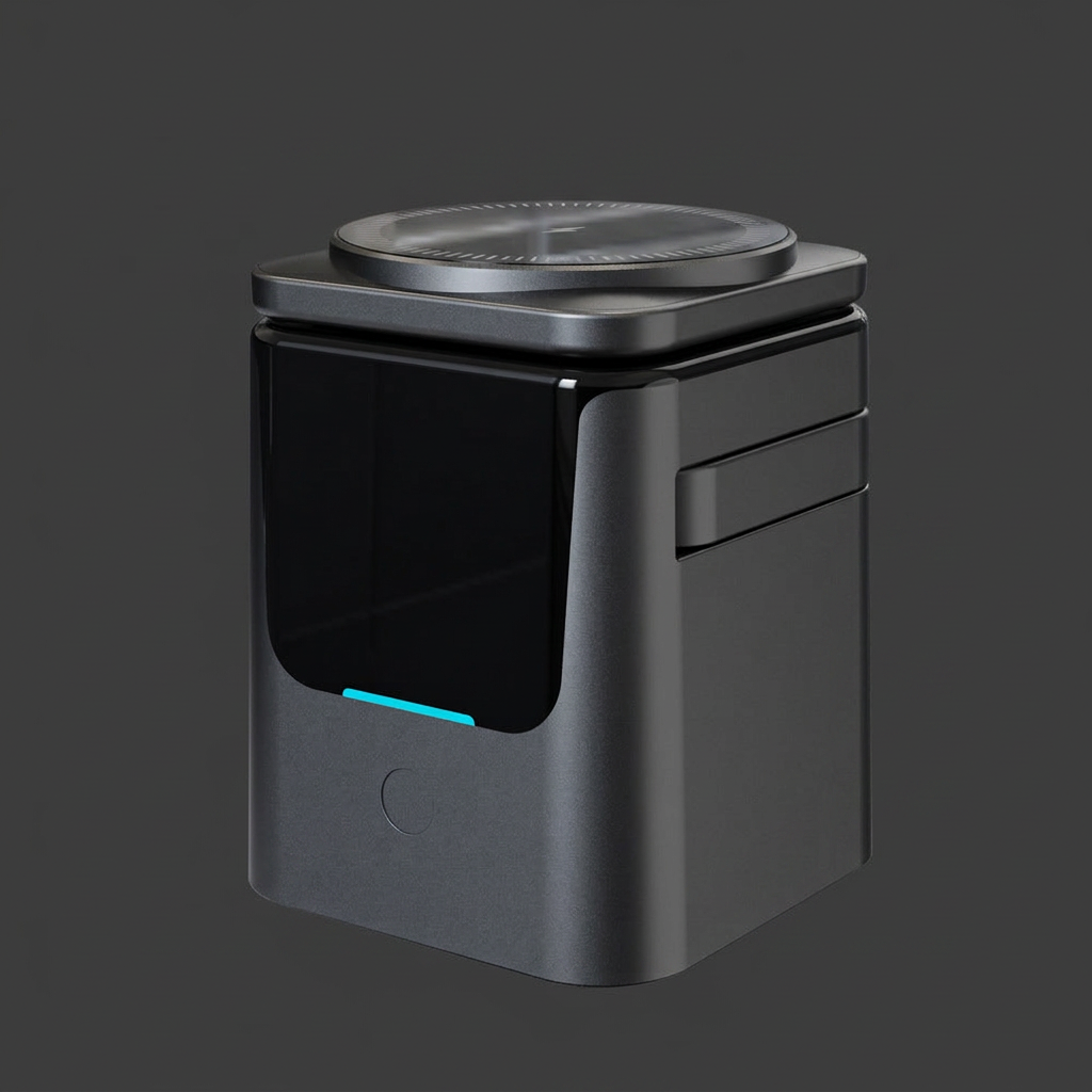 Folded charger dark-grey background